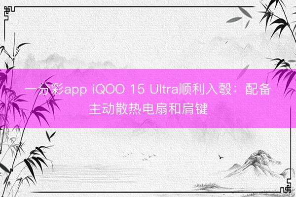 一分彩app iQOO 15 Ultra順利入彀：配備主動散熱電扇和肩鍵