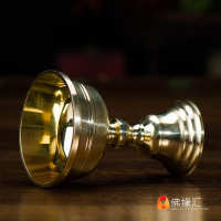 JSH【佛具代發(fā)】黃銅加厚供佛燈杯可放酥油燭純銅酥油燈座 口徑5.