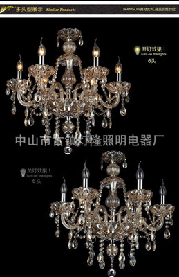 現(xiàn)代奢華酒店家居客廳雙層復(fù)式18頭干邑色K9水晶燈GL06 融合典雅與實(shí)用的照明藝術(shù)